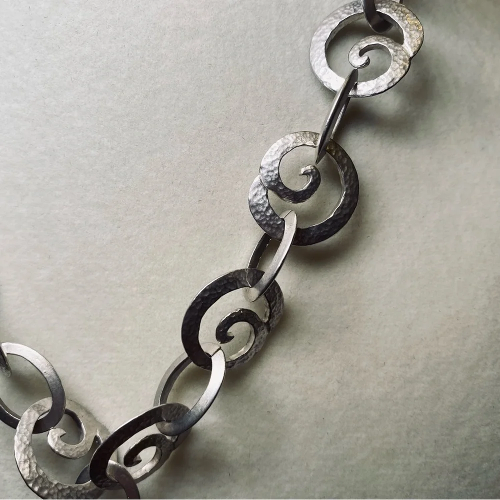 Hand made Sterling OOAK Sterling Upcycled Japanese Pottery Pendant and Chain